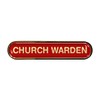 Capricornone Church Warden Red Gel Domed School Bar Badge