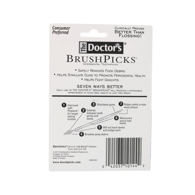 The Doctor's BrushPicks Interdental Toothpicks, 275 Count