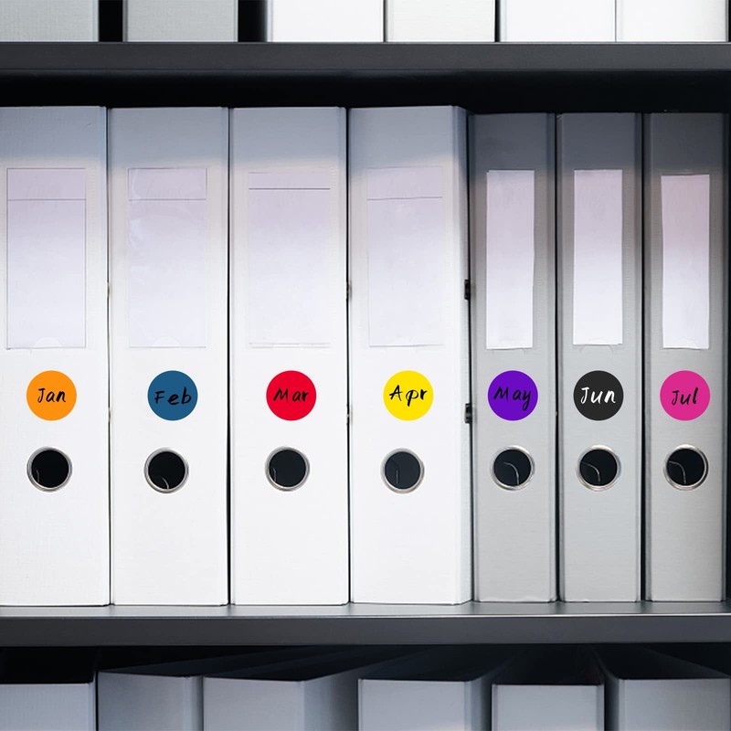 Round Stickers Pink 13mm Circle Labels with Color Coding Dot