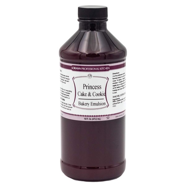 Lorann Oils Princess Cake and Cookie Bakery Emulsion: Regal Flavor Blend, Perfect for Enhancing Sweet, Cake-like Undertones in Baked Goods, Gluten-Free, Keto-Friendly, Unique Flavor Blend Essential