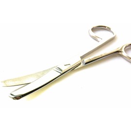 6" Stainless Steel Scissors, Curved Blades, Blunt Tips
