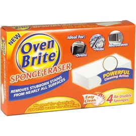 UKDeals Direct® Oven Brite Sponge Eraser 4 Pack - Ideal for Ovens, Hobs, Microwaves Easy Clean