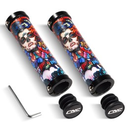 Chooee 3D Mountain Bike Grips,130mm Silicone MTB Handlebar Grip,Double Lock on Bicycle Comfortable Handle bar Grip Clown