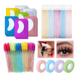 Kit 100 Microbrush+50 Parches Hidrogel+50 Cepillos+1 Cinta Color C 2 Cm 6 Mm