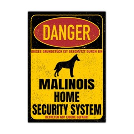 Malinois Belgian Mali Sign Danger Security System Door Sign Dog Sign Warning Sign Dog