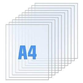 Pack of 12 Acrylic Sheets Square Acrylic Sheet Acrylic Sheets Transparent Acrylic Glass 1 mm Thick A4 Acrylic Sheets for Replacement Glass Photo Frame