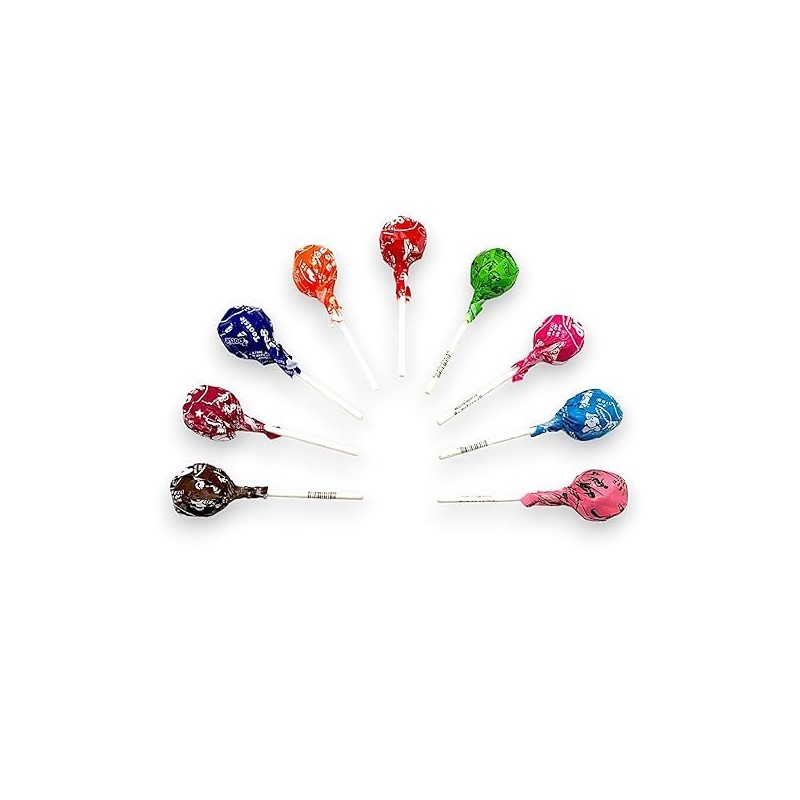 Classic Roll Lollipops-All 9 Assorted Fruit Flavors With Chocolate Center-1