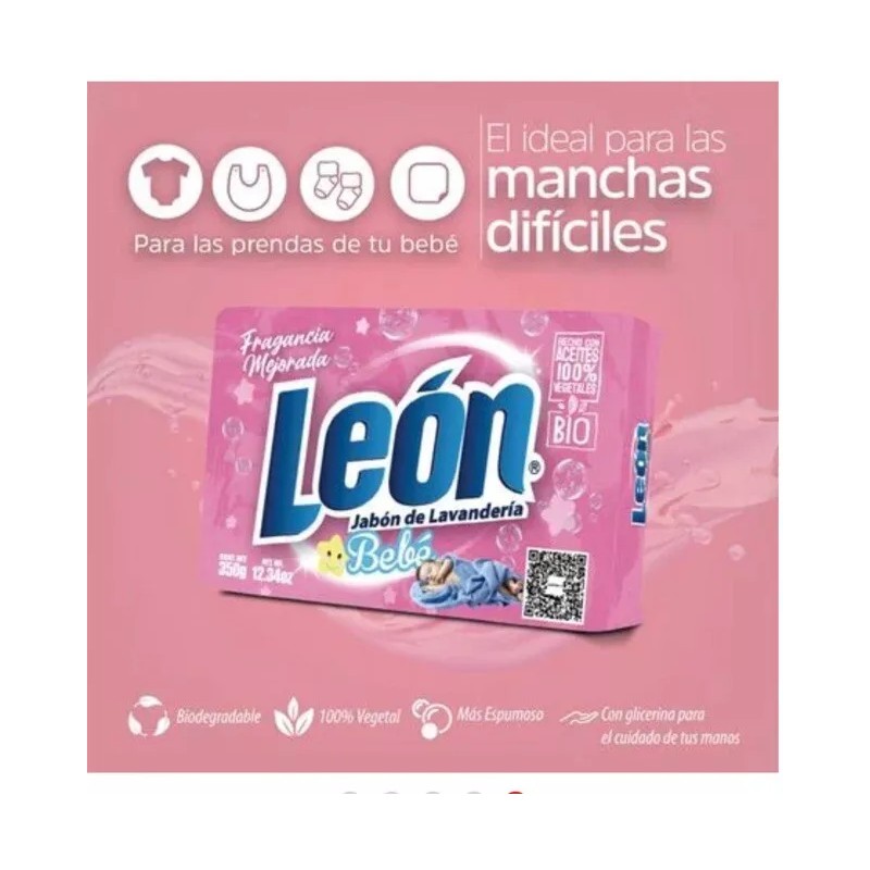 Leon 6 PACK LEON JABON EN BARRA BEBÉ ROPA LAUNDRY