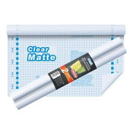 chell Chell 2 Pack Matte Clear Contact Paper Roll for Books, Crafts and Countertops, Self Adhesive Book Cover, 17.5 in x 5 ft