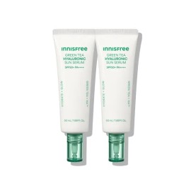 Innisfree 그린티 히알루론산 진정 수분 선세럼 SPF50+ PA++++ 50mL 2개 Green Tea Hyaluronic Acid Soothing Moisture Sun Serum SPF50+ PA++++ 50mL (2 pieces)
