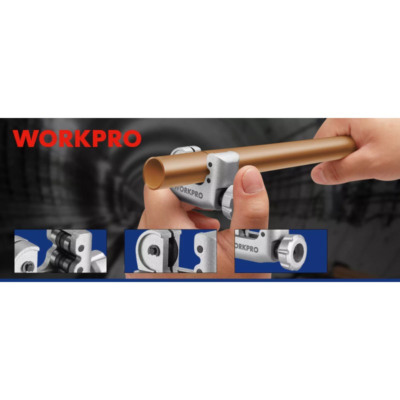 WORKPRO 3-PIECES Tubing Cutter Set Pipe Cutter with 1-1/4" Cutting