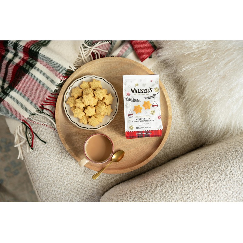 Walkers Shortbread Mini Festive Stars Bag 4.4 oz