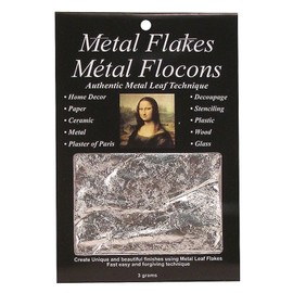 Speedball 10010 Mona Lisa Silver Flakes - Composition Metal Leafing Flakes - 3 Gram Pack