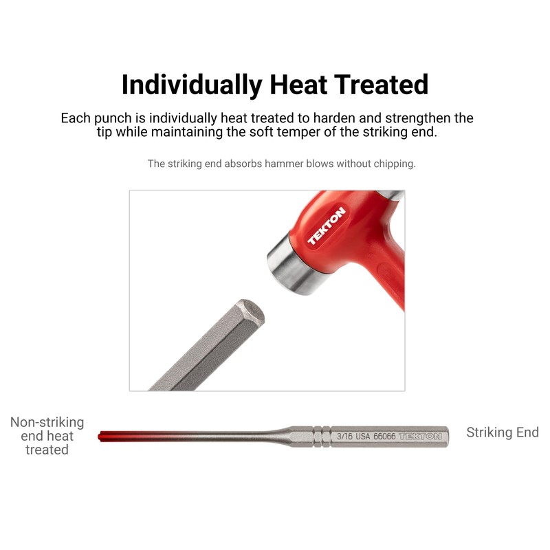 TEKTON 1/16 Inch Roll Pin Punch | 66061 | Made