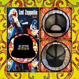 LED ZEPPELIN PATCHED BLACK SNAPBACK TRUCKER HAT