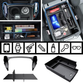 DIAMOOKY 3PCS Center Console Organizer Compatible with Toyota 4Runner 2024 2023 2022 2021 2020 2019-2010 Glove Box Organizer Gear Shift Tray Armrest Storage Box 5th Gen 4 Runner Accessories