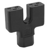 IEC320 C14 to Dual C19 Power Adapter Copper Conductor PVC
