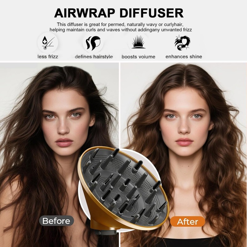 Upgraded Large Diffuser for Dyson Airwrap Multi-Styler HS01 HS05 HS08,6.7IN