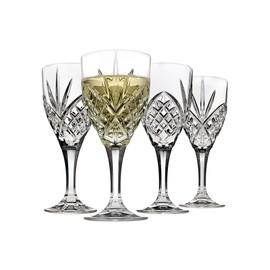 Godinger Dublin Wine Glasses, Stemmed White Wine Glass Goblets - 6.75oz, Set of 4