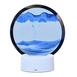 Sand Painting Table Lamp 7 Color 3D Hourglass Table Lamp Quicksand Painting Art Bedside Table Lamp for Bedroom Hotel Room Green Out of Blue