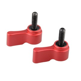 CAMVATE Knob Screw with M5 Male Threading Rotating Adjustable Thumb Lever Screw (Red,18mm Length)