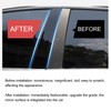 6 Pcs Side Door Window Cover Gloss Black Mirror Effect