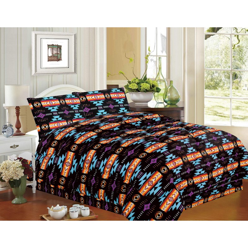 Nu Trendz Sheets Set King Southwest Bedding Native American Aztec