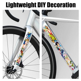 ENLEE Bike Frame Protection Tape, TPU Non-yellowing Bike Frame Protection Kit, Sand-resistant/UV-resistant Tape for Protecting the Top/Down Tubes, Chain Guard, Forks of MTB/Road/Gravel Bikes, 10PCS