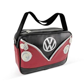 BRISA VW Collection - Volkswagen Samba Bus T1 Camper Shoulder Bag (Red/Black)