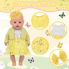 14-18 Inch Doll Clothes, Yellow Gauze Dress Outfit Includes Sequined