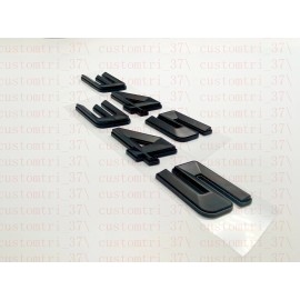 OVERLAND SPY (2pc) Matte Black 345 Badge Emblem Chrome Trim for MOPAR HEMI Charger Challenger