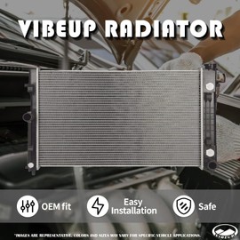 VibeUp 2951 Radiator Compatible With Chrysler Sebring Cirrus Dodge Avenger Caliber Jeep Compass Patriot 2.4L L4 2.7L 3.5L 3.6L V6 | Replaces CH3010339 5191249AA 68004049AA AB