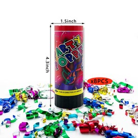 12 PCS Confetti Poppers Cannons for Wedding Birthday Graduation Baby Shower Anniversary Party Supplies Decorations and Favors