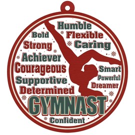 BlinkWishes Gymnastics Christmas Ornament, Gymnast Girl Christmas Ornament Tree Decor, Keepsake Gifts for Gymnast Sports, Xmas Gift for Gymnastics Lovers Girls Women Fans Coach