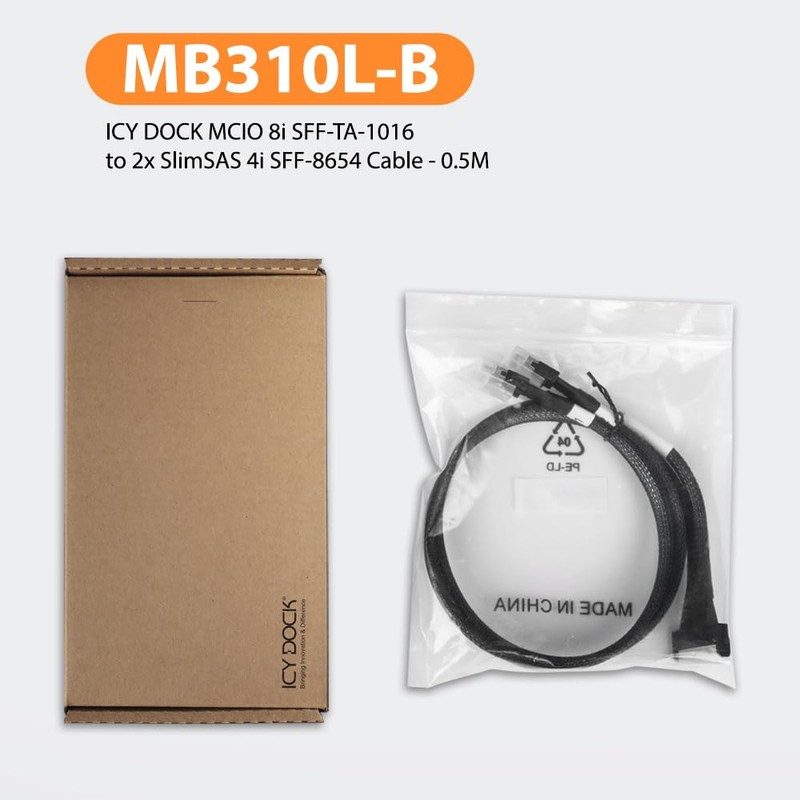 ICY DOCK MB310L-B Data Cable - 1x MCIO SFF-TA-1016 8i