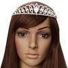 Bseash - Tiara de cristal plateado con corona de princesa,