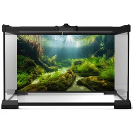 Ocean Floor Fish Tank Background Underwater Stone Aquarium Background Under The Sea Aquatic Green Seagrass Aquarium Backgrounds Undersea Cave Sunlight Reptile Fish Tank Enclosure Backgrounds 36x18in