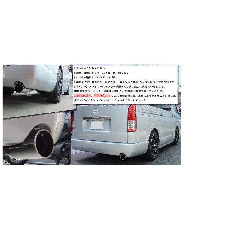 SFC Muffler Cutter, Muffler Hidden in Bumper, Extends Tail (Stainless