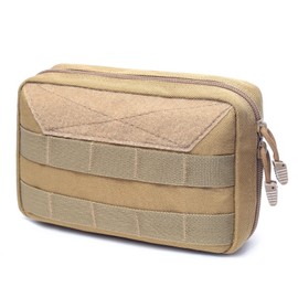 Azarxis Tactical Waist Bags, Military Compact Belt Bag, Multifunctional Molle EDC Bag, 02 Khaki