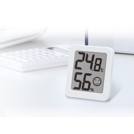 Shinwa Sokutei 73244 Digital Temperature and Humidity Meter, Environmental Checker Mini, White