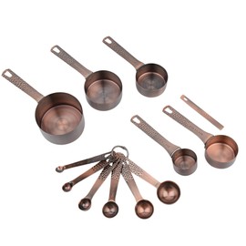 Nstezrne Measuring Cups and Spoons set, Stainless Steel Measuring Cups and Spoons, Metal Measuring Cups for Kitchen, Copper Measuring Cups and Spoons Set, Cute Measuring Cups, 1/8 Measuring Cup Set