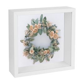 XTDMJ 3D Picture Frame 20 x 20 cm Deep Wooden Object Frame for 3D Filling Picture Frame Deep Box with Acrylic Plate for Wall Hanging or Desktop Family Memory Gifts