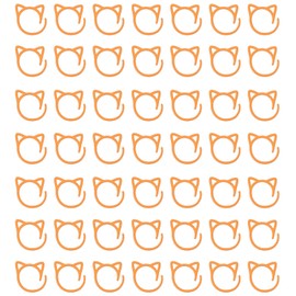 sourcing map 50pcs Stitch Markers, Spiral Stitch Markers Crochet Needle Clip Counter Knit Ring Crochet Locking Sewing Accessories for DIY Handcraft Knitting and Crocheting, Orange