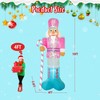 PARAYOYO 10FT Christmas Inflatables Pink Nutcracker Hold Candy Cane, Christmas