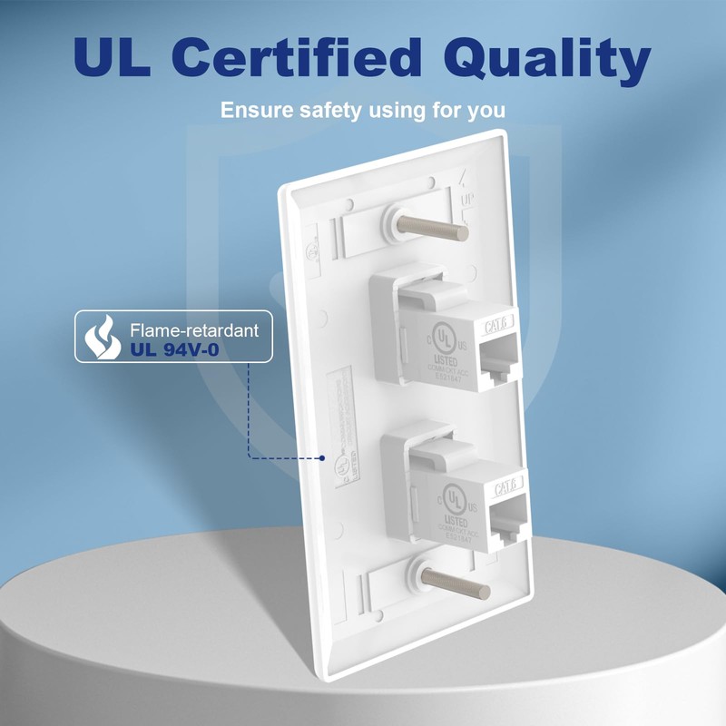 VCE - Paquete de 2 placas de pared Ethernet de