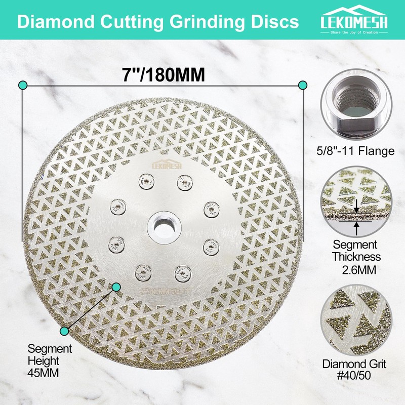 LEKOMESH Tile Blade 7"/180mm Diamond Saw Blade for Cutting and
