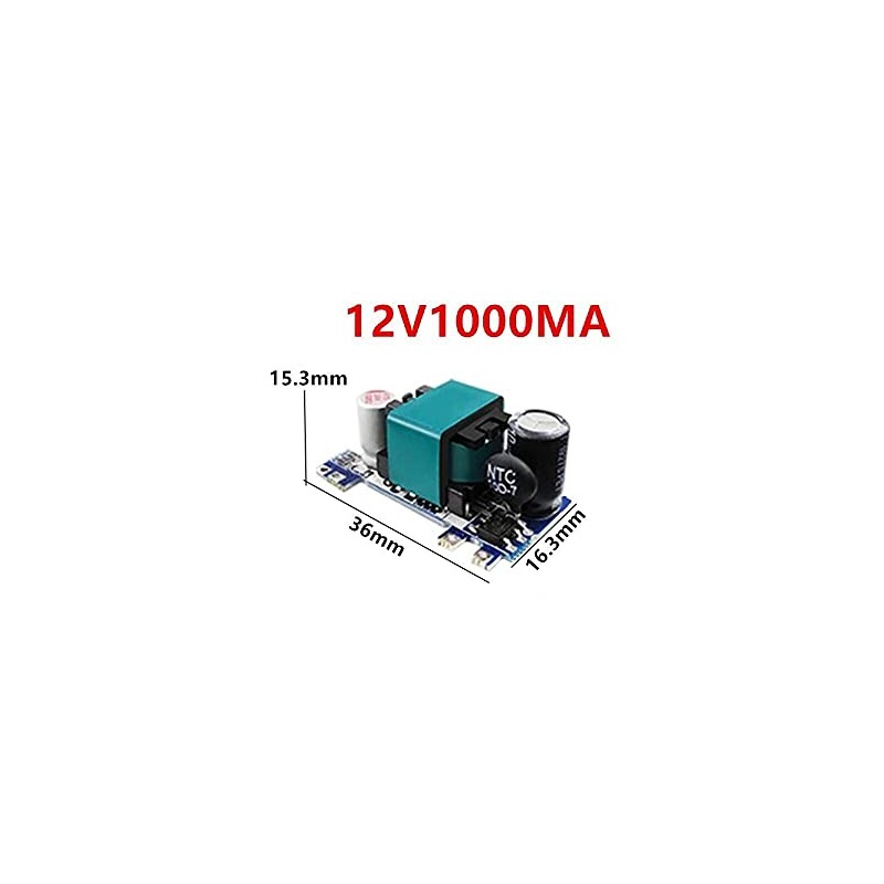 TECNOIOT Pack of 5 AC-DC 12 V 1000 mA 220
