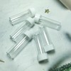12Pcs 25ML Empty Clear Plastic Test Tubes with White Screw