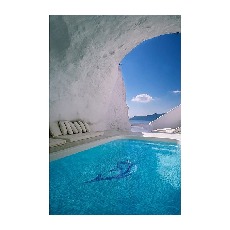 Pool Mosaic Swimming Pool Mosaic Glass Mosaic Blue Mix Front