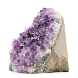 SAMSARI 1.5 to 2 Lb Amethyst Crystal Geode From Uruguay – 4" to 6" Height, Natural Large Amethyst Cluster Rock – Crystals and Healing Stones